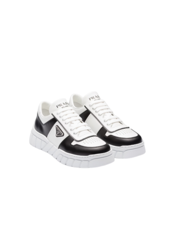 Prada - Prada Voluminous Sneakers Leather White Black