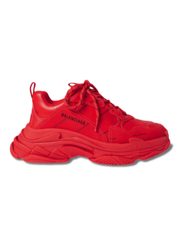 Balenciaga - Balenciaga Triple S Allover Logo Red