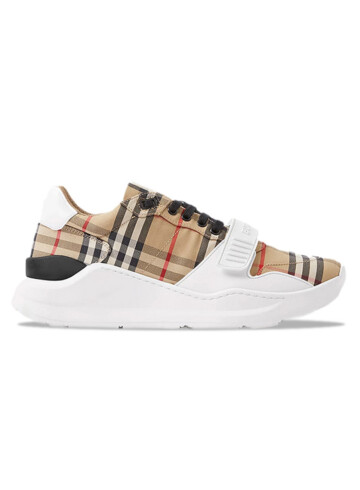 Burberry - Vintage Check, Suede and Leather Sneakers