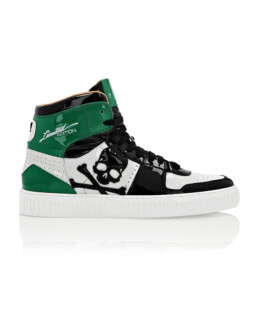 Philipp Plein - HI-TOP SNEAKERS NOTORIOUS PATENT SKULL