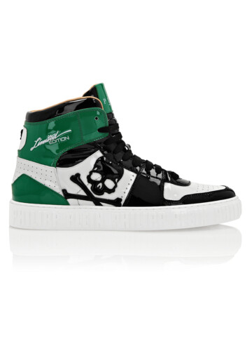 Philipp Plein - HI-TOP SNEAKERS NOTORIOUS PATENT SKULL