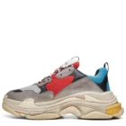 Balenciaga - Balenciaga Triple S Grey Red Blue