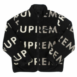 Supreme - Supreme Reversible Logo Fleece Jacket Black