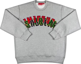 Supreme - Supreme Stacked Crewneck Heather Grey