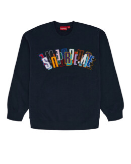 Supreme - Supreme Stacked Crewneck Navy