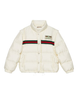 Gucci - Padded nylon jacket with Web