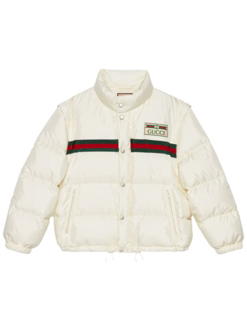 Gucci - Padded nylon jacket with Web