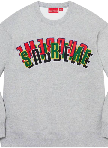 Supreme - Supreme Stacked Crewneck Heather Grey