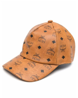 MCM - Faux - Leather Logo - Print Cap