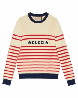 Gucci - GUCCI  Striped Logo Sweater