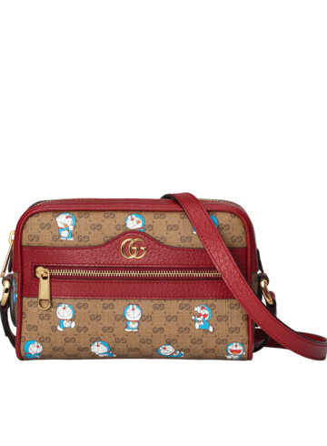 Gucci - Doraemon Crossbody Bag Printed Mini GG Coated Canvas Mini