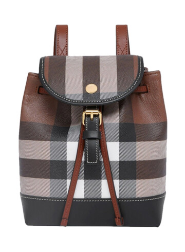 Burberry - Mini Leather Check Backpack