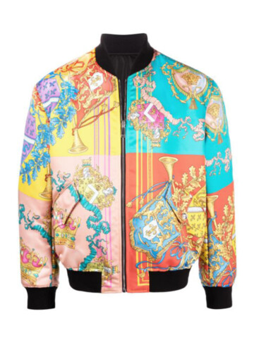 Versace - Barocco-print bomber jacket