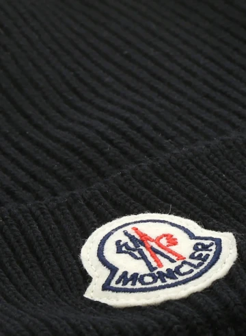 Moncler - Moncler Logo Patch Knitted Beanie