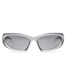 Balenciaga - Swift Oval Sunglasses in silver