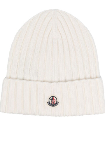 Moncler - ribbed-knit virgin wool beanie