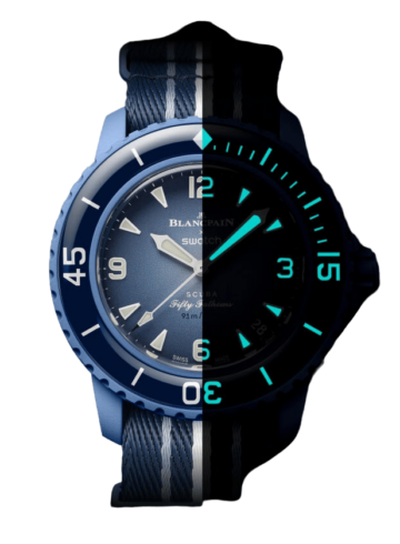 Swatch X Blancpain Bioceramic Scuba Fifty Fathmos Atlantic Ocean