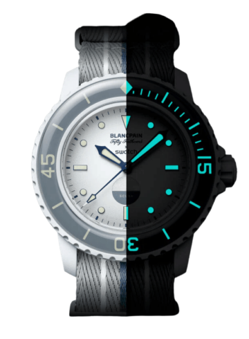 Swatch X Blancpain Bioceramic Scuba Fifty Fathmos Antarctic Ocean