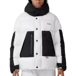 Burberry - Logo print nylon oversized hooded puffer jacket