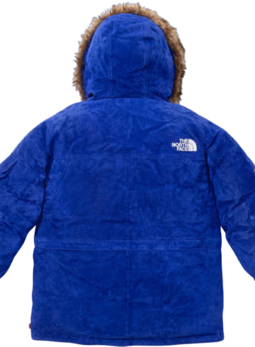 Supreme - The north face suede 600-fill down parka blue