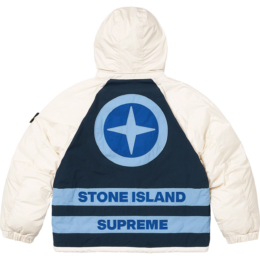 Supreme - Stone island reversible down puffer jacket white