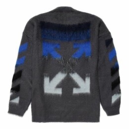 Off-White - Logo-Print Mohair-Blend Sweater