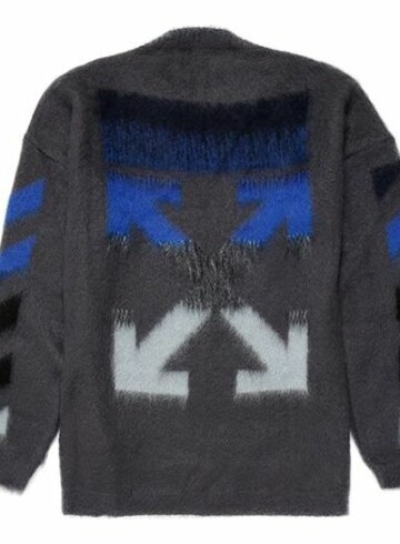 Off-White - Logo-Print Mohair-Blend Sweater