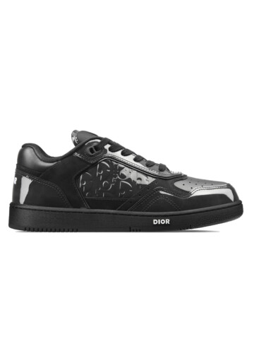 Dior - Dior B27 Low Black Patent Dior Oblique Gravity Embossed