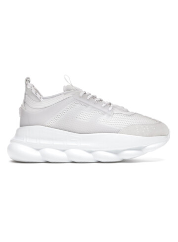 Versace - Versace Chain Reaction White Mesh Rubber Suede