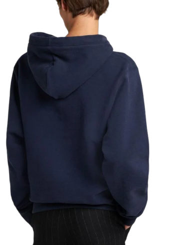 Saint Laurent Men's Blue Cassandre Cotton Hoodie