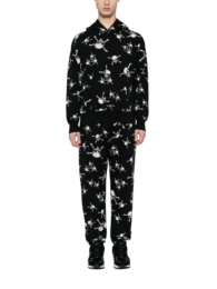 SAINT MXXXXXX skull-print cotton track pants