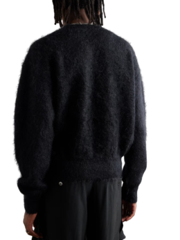 SAINT MXXXXXX Logo-Jacquard Brushed Mohair-Blend Sweater