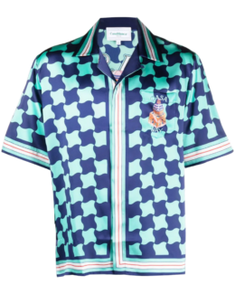 Casablanca - Casablanca Pool Tile-print silk shirt