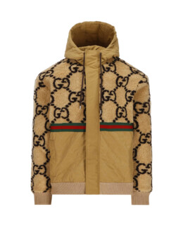 Gucci - Gucci GG Jacquard Oversized Hooded Wool Jacket