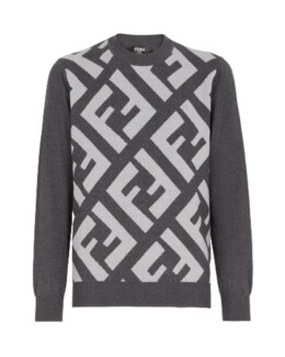 Fendi Pullover Grey wool jumper