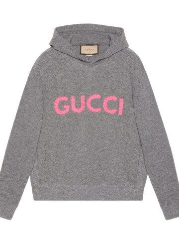 Gucci - Gucci logo-embroidered wool hoodie