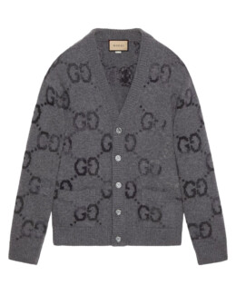 Gucci - GG-intarsia wool cardigan