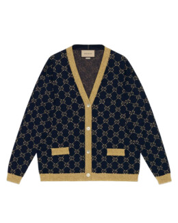 Gucci - Gucci GG Supreme metallic cardigan