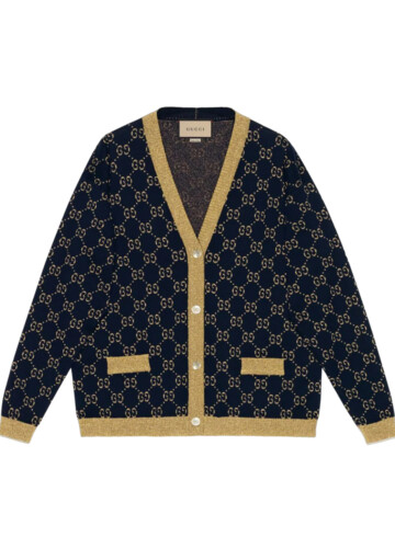 Gucci - Gucci GG Supreme metallic cardigan