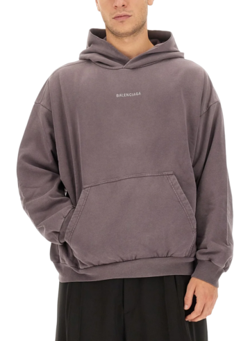 Balenciaga - BALENCIAGA  Cotton Logo Hoodie