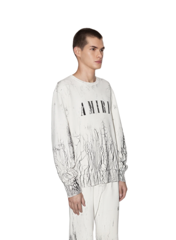 Amiri - CRACKED DYE CORE LOGO CREWNECK