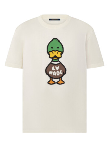 Louis Vuitton - Louis Vuitton x Nigo Intarsia Jacquard Duck Short-Sleeved Crewneck