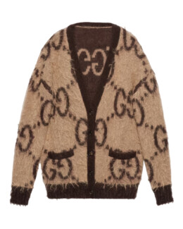 Gucci - REVERSIBLE GG MOHAIR WOOL CARDIGAN