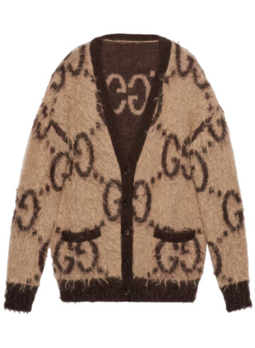 Gucci - REVERSIBLE GG MOHAIR WOOL CARDIGAN