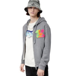 Louis Vuitton - 3D LV Graffiti Embroidered Zipped Hoodie