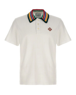 Casablanca - Casablanca Primary Stripe Knitted-Collar Polo Shirt