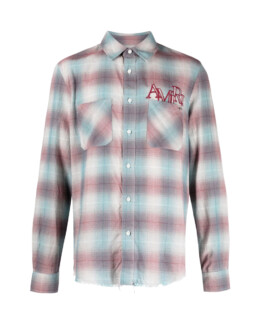 Amiri - AMIRI Staggered-logo check-pattern shirt