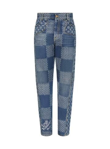 Louis Vuitton - Louis Vuitton Giant Damier Waves Monogram Denim Pants