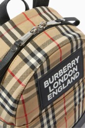 Burberry - Logo Appliqué Backpack in Vintage Check Cotton Canvas