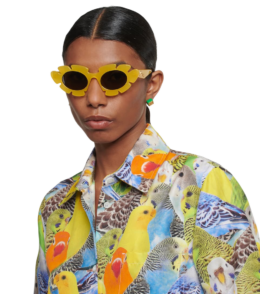 LOEWE - LOEWE  x Paula's Ibiza Flower Sunglasses ACID YELLOW